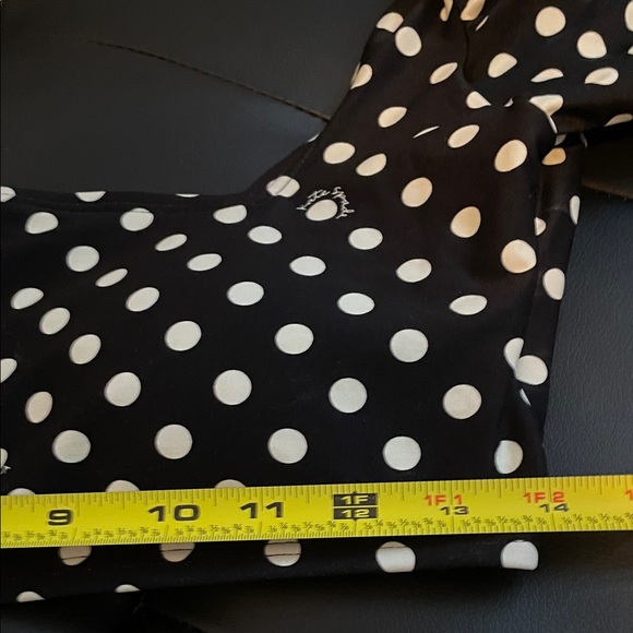 NWT Kate Spade feminine silky Black and White Polka Dot Crop Top Large - Picture 14 of 14
